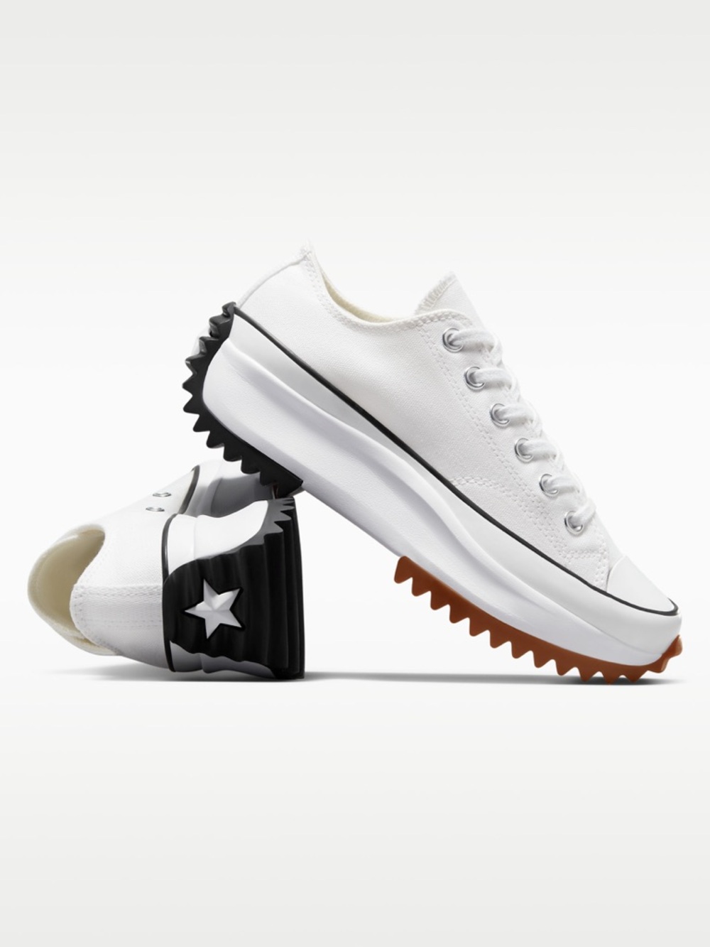 Converse Run Star Hike Platform White with Brown and Black Accents - Picture 6 of 8